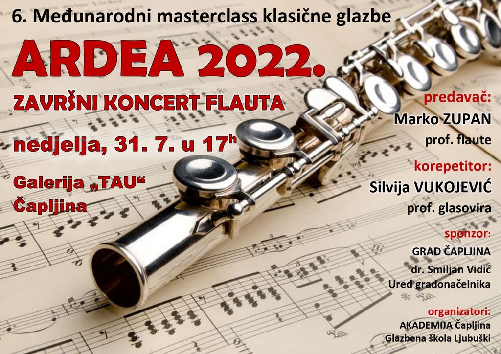 AKADEMIJA Čapljina – Završni koncert flauta 2022 – ARDEA 2022